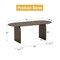 Homeroots 79" Brown Solid Wood Double Pedestal Base Oval Dining Table 712216 - alternate 4