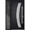 Vdomdoors Steel Door Deux 6500 Black Sidelight Exterior Window Stainless Inserts Single Modern Painted-W36+16 DEUX6500EXD-BLK-W36+16 x H80-Left-hand Inswing - alternate 4