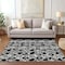 Homeroots 5' X 8' Black And Gray Abstract Washable Indoor Outdoor Area Rug 614126 - alternate 7