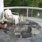 Homeroots 8' Black Gray And Ivory Round Abstract Washable Indoor Outdoor Area Rug 596844 - alternate 5