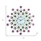 Homeroots 27" Purple Green And White Metal and Glass Silent Analog Floral Round Wall Clock 626534 - alternate 5