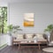 Trademark Fine Art Outdoor Canvas Art Design Fabrikken Yellow Field Wall Art for Patios, or Gardens IC06646-OC2432WR - alternate 4