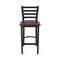 Holland Bar Stool Co 30" Stationary Bar Stool, Black Wrinkle, Dark Cherry Oak Seat 40030BWDCOak - alternate 6