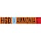 Brady HGD VAP AMMONIA HIGH Pipe Marker, 4in H x 24in W, Fits Pipes 8in Dia. or Larger 145878 - alternate 1