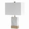 Jonathan Y Trevor 22.5" Marble/Iron Gold Modern Console LED Table Lamp, white JYL5054A - alternate 3