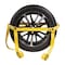 Mytee Products 4Pcs 2 inx10 ft Car Tire Tie Down Straps for Trailer w/Chain Anchors & Dual Ratchets, 4PK RST-210SM-CADSx4 - alternate 6