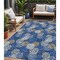 Homeroots 5' X 8' Navy Blue Brown And Ivory Polka Dot Washable Indoor Outdoor Area Rug 594263 - alternate 1