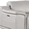 Homeroots 93in Ash Gray and Silver Leather Power Reclining Loveseat 643826 - alternate 4