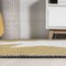Jonathan Y Chayton Minimalist Geometric Non-Slip Machine-Washable Moss/Cream 3 ft. x 5 ft. Area Rug WSH110B-3 - alternate 6