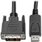 Tripp Lite DISPLAYPORT TO DVI-D CABLE ADAPTER, SINGLE-LINK ADAPTER WITH LATCHES M/M, 3 FT P581-003 - alternate 1
