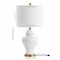 Jonathan Y Qin 22" Ceramic/Iron Classic Cottage LED Table Lamp, White, 2PK JYL6602C-SET2 - alternate 7