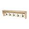 Homeroots 32in Natural Wood Five Hook Wall Mount Coat Rack 488149 - alternate 5