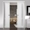 Sartodoors Double Pocket Interior Door, 36" x 80", White QUADRO4112DP-WS-36 - alternate 1