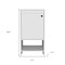 Homeroots 18" White Wood Freestanding Bathroom Vanity With White Sink 543626 - alternate 5