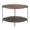 Homeroots 26" Antiqued Bronze and Black Steel Oval Two Tier Coffee Table 556717 - alternate 4