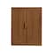 Homeroots 31in Walnut Wood Corner Accent Cabinet With Two Doors 719678 - alternate 1