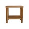 Homeroots 18" Contemporary Teak Shower Stool Or Bench With Shelf In Natural Finish 376749 - alternate 1