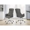 Monarch Specialties Office Chair, Swivel, Adjustable Height, Armrests, Ergonomic, Work, Grey Leather Look, Chrome Metal I 7375 - alternate 2