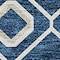 Homeroots 3' X 5' Navy Blue Ivory And Peach Geometric Washable Indoor Outdoor Area Rug 612202 - alternate 6