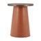 Homeroots 23" Brown Wood and Faux Leather Round Pedestal End Table 632665 - alternate 7