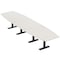 Skutchi Designs 16ft Boat Conference Table With Power | Harmony Series | 16 Person Meeting Room Table HAR-BOT-48X192-T.BK-WA7976-NA - alternate 1