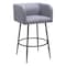 Homeroots Set of Two 31" Gray and Black Fabric and Steel Bar Height Bar Chairs, 2PK 571487 - alternate 3