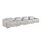 Homeroots 169" Light Gray Italian Leather Reclining USB Sofa 632874 - alternate 1