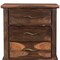 Homeroots 27" Dark Brown Solid Wood Three Drawer Nightstand 521188 - alternate 13