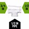 B & K 3/4 in. FIP each X 1/2 in. D FIP 3/4 in. D FIP Galvanized Malleable Iron Reducing Tee 311RT-341212 - alternate 2