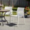 Homeroots Set of Two White Heavy Duty Plastic Outdoor Stacking Dining Chairs, 2PK 565202 - alternate 5