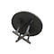 Homeroots 54" Black Rounded Solid Wood Pedestal Base Dining Table 521860 - alternate 8
