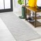 Jonathan Y Ethan Modern Flatweave Solid Gray 2 ft. x 8 ft. Indoor/Outdoor Runner Rug TSN100A-28 - alternate 1