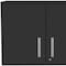 Homeroots 20in Black Wood Wall Mounted Storage Cabinet With Two Doors 479987 - alternate 5