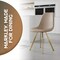 Leisuremod Markley Modern Leather Dining Chair With Gold Legs in Taupe, 4PK MCG18TP4 - alternate 9