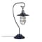 Homeroots 22" Navy Blue Metal Arched Table Lamp With Navy Blue Cage Shade 524330 - alternate 5
