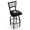 Holland Bar Stool Co 30" Blk Wrinkle Anaheim Ducks Swivel Bar Stool, Jailhouse Back L01830AnaDks - alternate 1