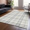 Homeroots 5' X 8' Silver And Gray Plaid Washable Indoor Outdoor Area Rug 601369 - alternate 6