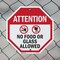 Signmission Attention No Food or Glass Allowed, 10 inch X 10 inch, Aluminum Metal Signs, 2PK OC-A-2PACK-10-19 - alternate 5