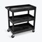 Luxor Cart, (2) Tub, 1 Flat shelves, 18"x32", High Density Polyethylene (Shelf)/Polyvinyl Chloride (Leg) EC121HD-B - alternate 8