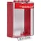 Safety Technology International Pull Station Guard, Polycarbonate, Surface Mount, 5 1/2 in W x 8 1/8 in H x 4 in D, Red STI-13210FR - alternate 1