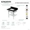 Kingston Brass 30-Inch Black Granite Console Sink with Brass Legs and Shelf, 8-Inch, 3-Hole KVPK3030KBSQB7 - alternate 2