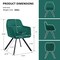 Homeroots Tufted Green And Black Velvet and Metal Dining Arm Chair 521274 - alternate 4