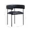 Manhattan Comfort Onda Metal Vegan Leather Dining Chair in Black DC1608-3 - alternate 4