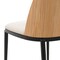 Leisuremod Tule Dining Side Chair with Velvet Seat and Steel Frame, Natural Wood/Beige, 2PK TCNW18BG2 - alternate 5