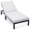 Leisuremod Chelsea Modern Outdoor Chaise Lounge Chair With Green Cushions CLBL-77LGR - alternate 1