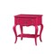 Homeroots 24" X 17" X 26" Magenta Pine Wood Nightstand 285575 - alternate 1