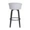 Homeroots 26" Light Gray And Black Fabric Swivel Counter Height Bar Chair 534420 - alternate 5