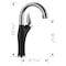 Blanco Artona Bar 1.5 GPM, PVD Steel/Coal Black 526387 - alternate 3
