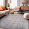 World Rug Gallery Bohemian Stripe Lines Washable Non Slip Area Rug 5 ft x 7 ft Brown WR68BROWN5X7 - alternate 1