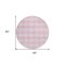 Homeroots 8' Pink And Gray Round Plaid Washable Indoor Outdoor Area Rug 595507 - alternate 4